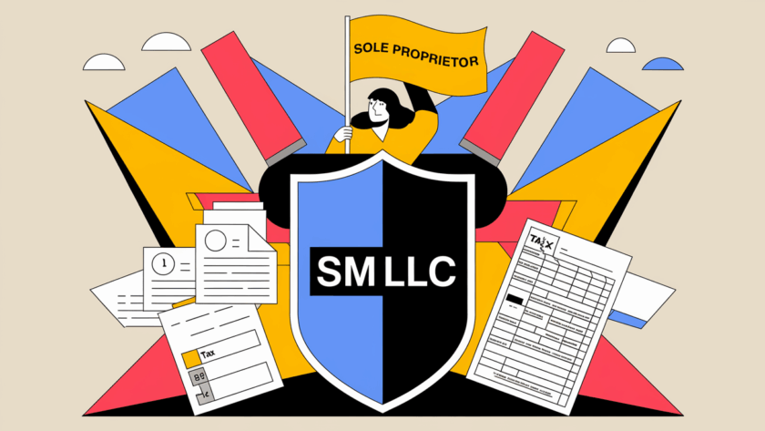 A shield protecting a sole proprietor from legal and tax burdens.