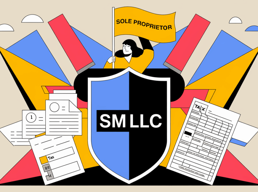 A shield protecting a sole proprietor from legal and tax burdens.
