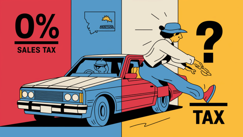 A person driving a car across state lines, encountering use tax.