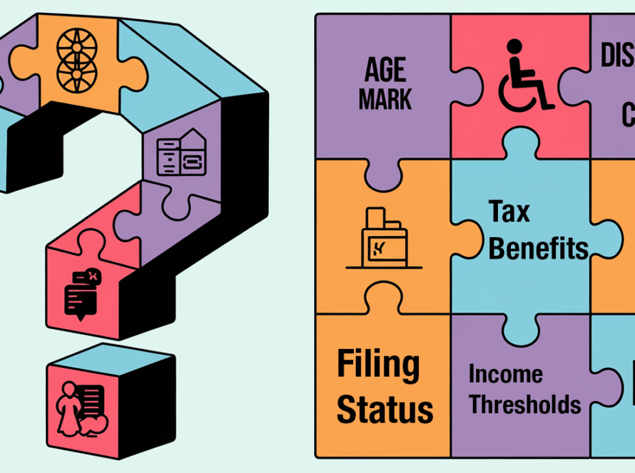 A block illustration with a question mark made of puzzle pieces, representing the Disability Tax Credit eligibility criteria.