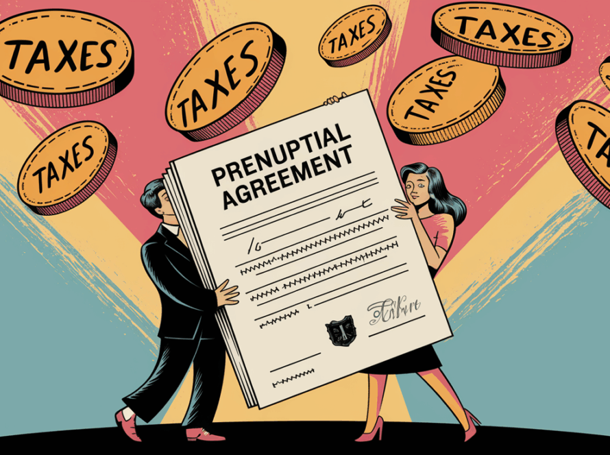 A couple shielded by a prenuptial agreement from falling taxes.