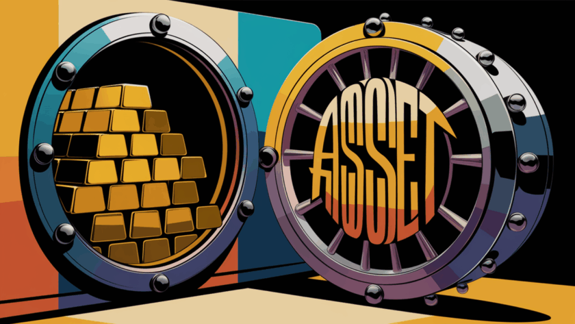 A vault door opening to reveal gold bars, symbolizing secured assets.