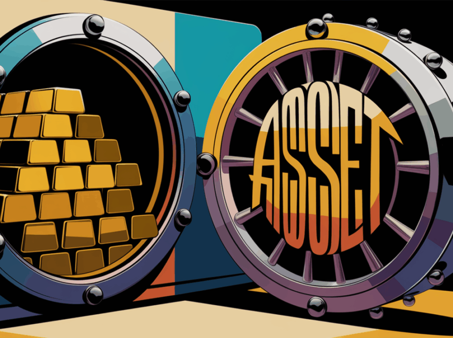 A vault door opening to reveal gold bars, symbolizing secured assets.