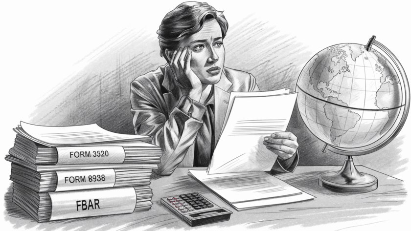 A scientific illustration of a flowchart outlining the process of reporting foreign inheritance.