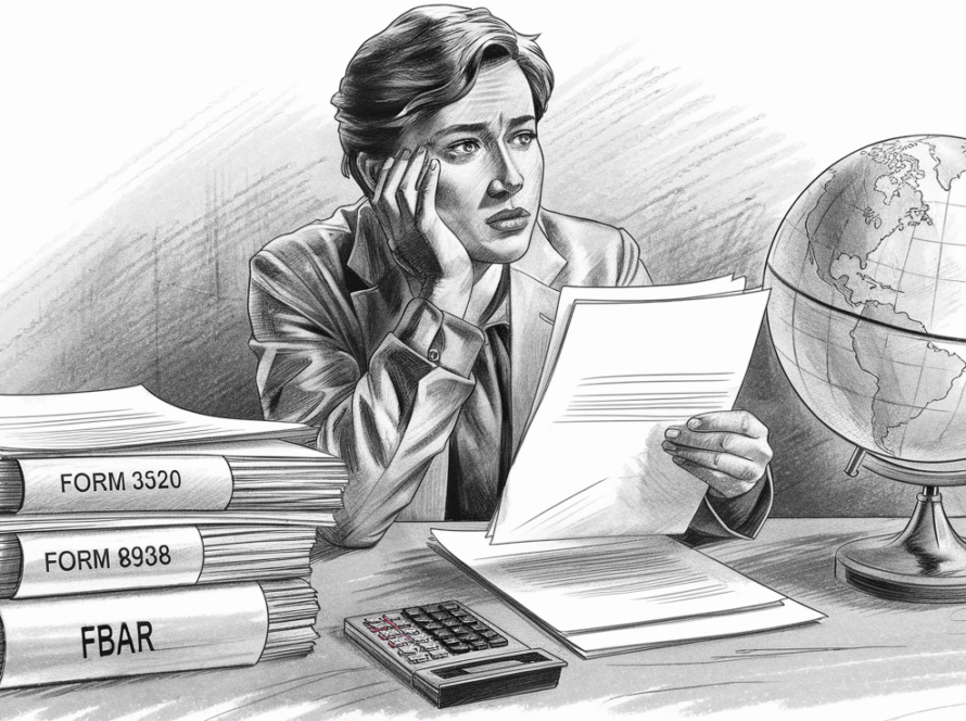 A scientific illustration of a flowchart outlining the process of reporting foreign inheritance.
