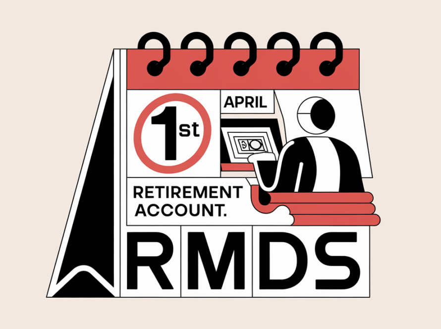A calendar with April 1st circled, representing the RMD deadline.